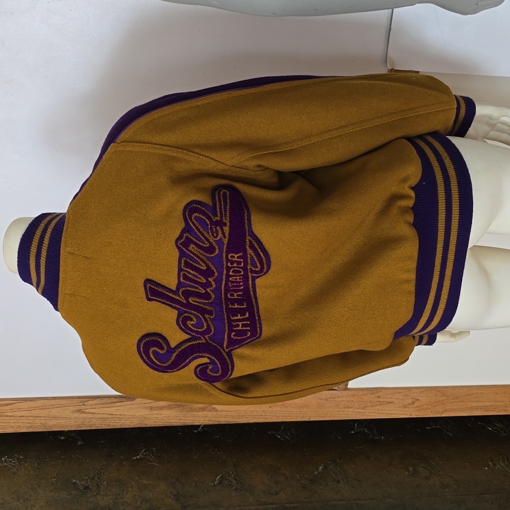 Vintage Cheer Letterman Varsity Jacket Wool Schurz HS Chicago IL - Picture 7 of 13